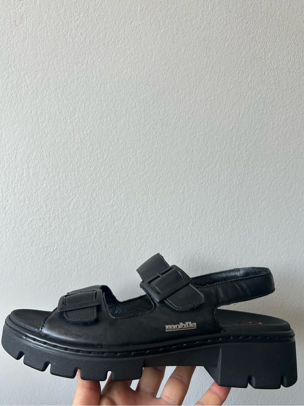 Mephisto Mobils Amira black leather Slingback Sandals - Picture 3 of 13